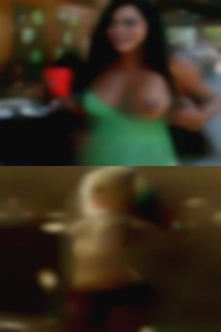 Swinging wife strap naked girls standing on.